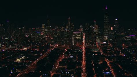 Hd Stock Footage Aerial Video Approach Downtown Chicago Illinois