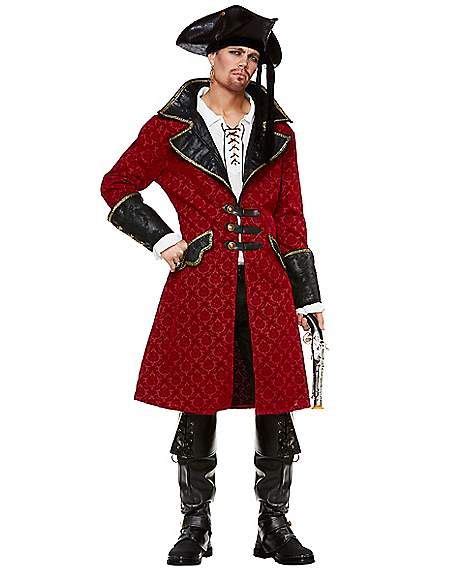 Red Pirate Jacket Adult Pirate Costume Adult