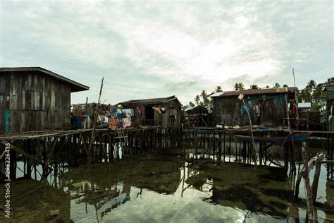 Traditional Stilt Houses Of The Badjao People Of Tawi Tawi In The