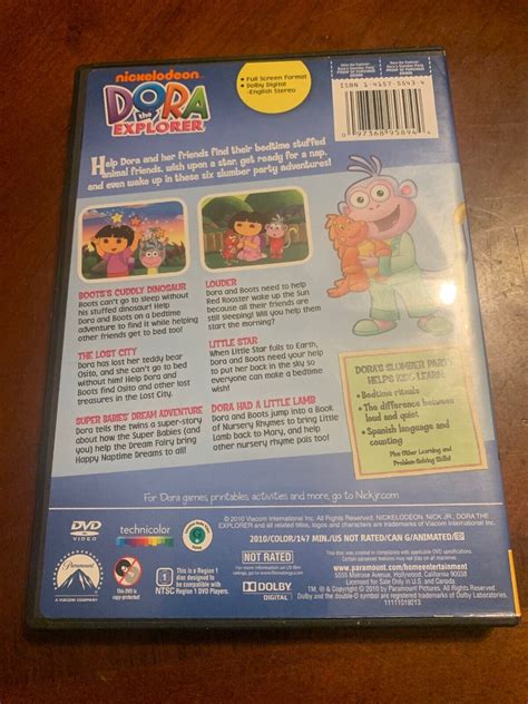 Dora The Explorer Doras Slumber Party Dvd 2010 97368958944 Ebay