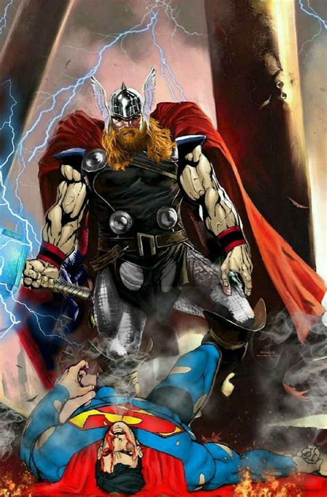 Thor Vs Superman Thor Comic Art Thor Vs Superman Thor Comic