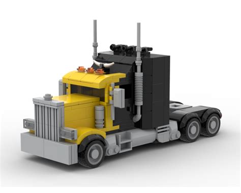 Lego Moc Us Semi Truck By Brickhead07 Rebrickable Build With Lego