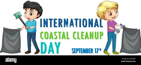 international coastal cleanup day banner illustration stock vector image and art alamy