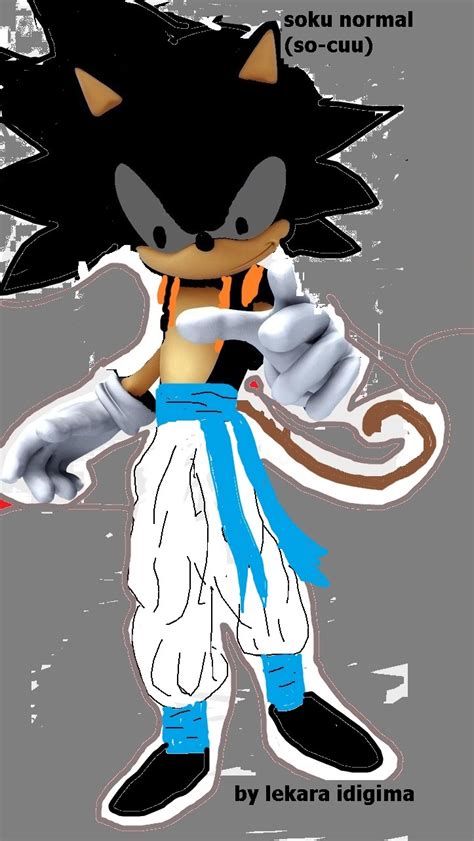 Soku Normal Sonic Fusion Goku By Lopanas On Deviantart