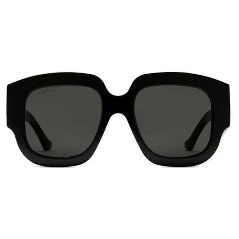 gucci square sunglasses black grey gucci eyewear avvenice
