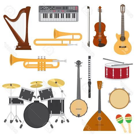 Musical Instruments Vector Free At Collection Of