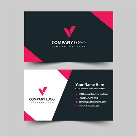 Here are templates of visiting cards. Modern Business Card with Angle Design 693901 - Download Free Vectors, Clipart Graphics & Vector Art