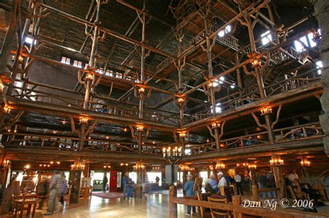 Old faithful inn is situated near upper falls. Old Faithful Inn Lobby photo - Dan Ng photos at pbase.com