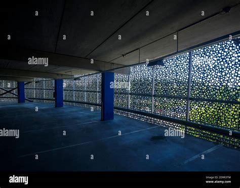 Perforated Metal Cladding Panels At Multi Storey Parking Garage
