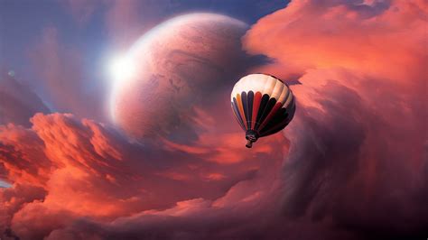 Wallpaper Hot Air Balloons Clouds Sky Sunlight 1920x1080 Driges