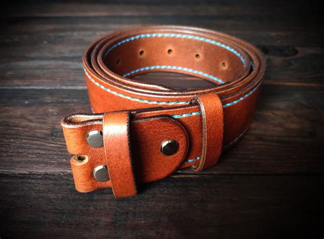 Personalized Leather Belt Without Buckle Replacement Strip Etsy