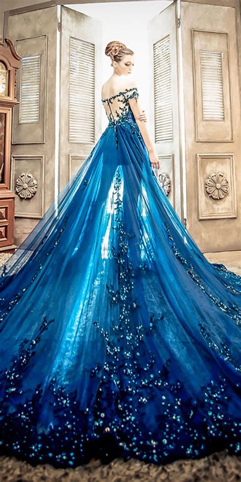 Most Beautiful Blue Wedding Dresses Dresses Images 2022