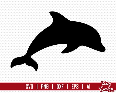 Dolphin Svg Cut File Dolphin Silhouette Svg Dxf File Black Etsy