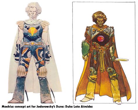 Moebius Concept Art For Jodorowskys Dune Characters