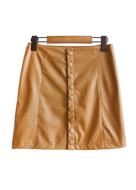 A Line Leather Skirt Disheefashion Skirts Leather Skirt Fashion