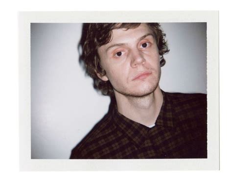 Evan Peters With Brown Curly Hair Aesthetic Art  Icon Header