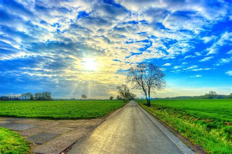 Roads Fields Sky Clouds Nature Wallpaper 2048x1364 991597 Wallpaperup