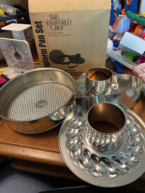 Vintage Pampered Chef Springform Pan Set With Extra Angel Food Etsy