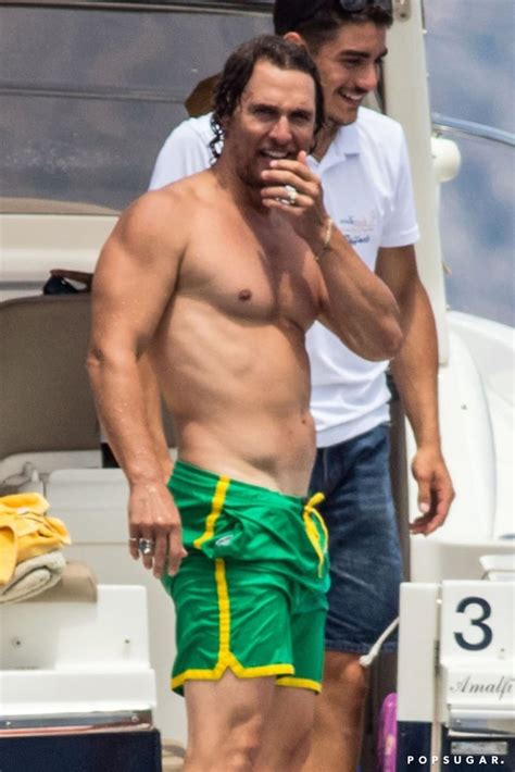 Matthew McConaughey Shirtless On A Boat In Italy June POPSUGAR