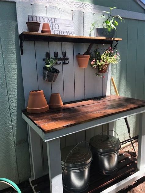 Diy Potting Bench Thats Easy To Build Susans Sunny Days