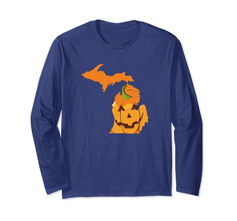 Pumpkin Long Sleeve Shirt Michigan Long Sleeve Shirt Anz Anztshirt