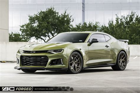 Chevrolet Camaro Zl1 6th Gen Army Green Bc Forged Hcs21s Wheel Front