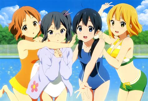 wallpaper illustration anime girls cartoon swimming pool tamako market kitashirakawa