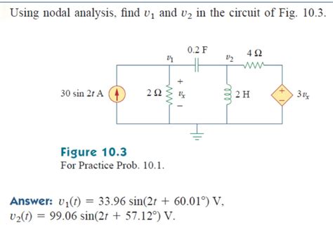 Solved Using Nodal Analysis Find V1 And V2 In The Circuit Chegg Com