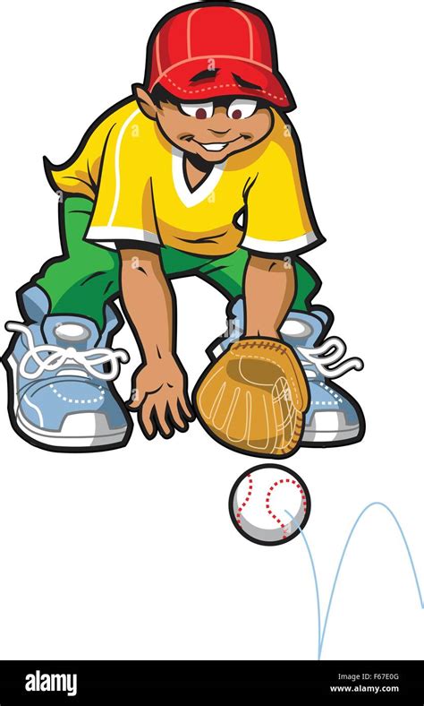 Teen Boy Baseball Field Stock Vector Images Alamy