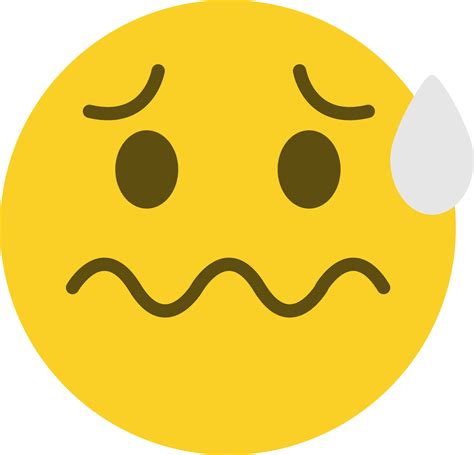Fearful Face Emoticon 20522352 PNG