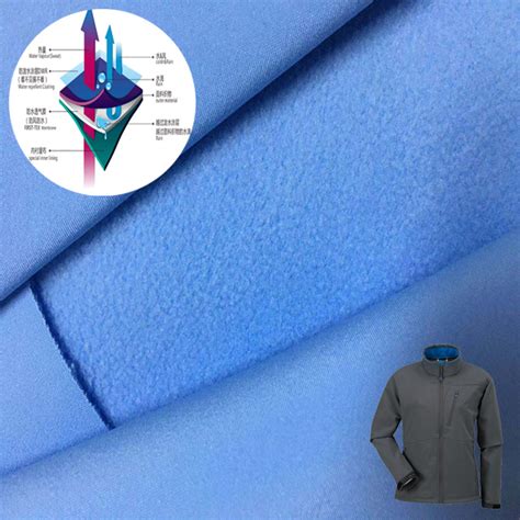 Polar Fleece Fabric 100 Polyester Softshell Bonded Spun Custom Printed Micro Soft Shell Fabric