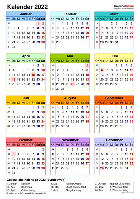 Wochenkalender 2022 Als Excel Vorlagen Zum Ausdrucken Images And