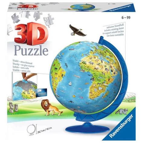 Buy Ravensburger Puzzle Childrens World Globe 180 Pc Ravensburger