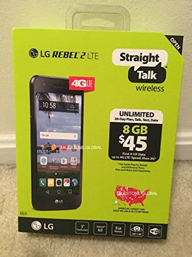 Lg Stlgl58vcpan Rebel 2 8gb 5 Prepaid 4g Lte Straight Talk Smartphone