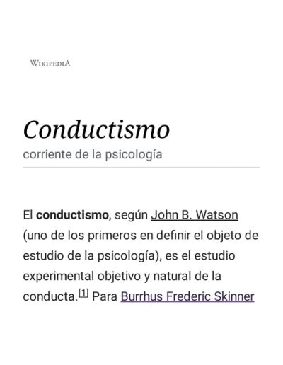 Conductismo Wikipedia La Enciclopedia Libre