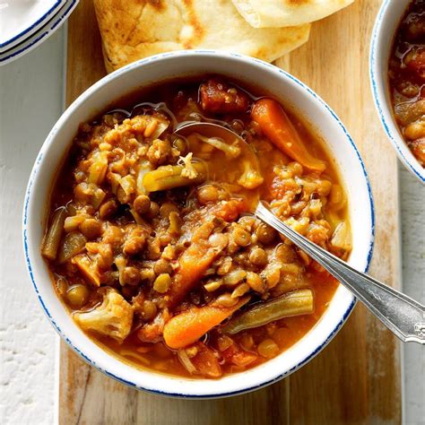 Spicy Veggie And Lentil Soup Recipe Taste Of Home