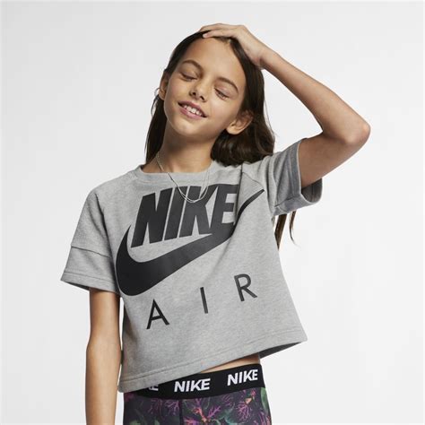 Nike Sportswear Little Kids Cropped Crew Size 6 Dark Grey Heather