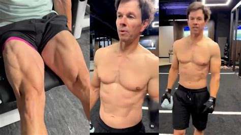 51 Yo Mark Wahlberg Shows Off Impressive Physique And Jacked Quads During Leg Workout Fitness Volt