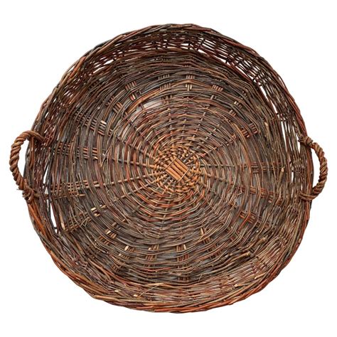Vintage European Flat Basket For Sale At 1stdibs