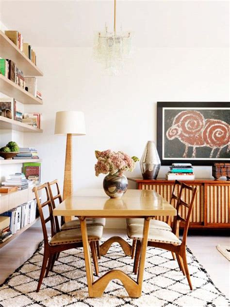 The most common eclectic dining room material is wool. 5 Tips to Create an Eclectic Dining Room by Kimberly Duran ...