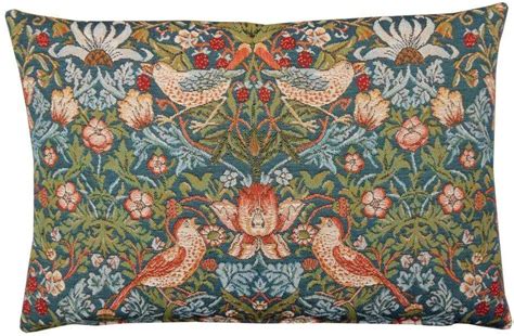 William Morris Strawberry Thief Tapestry Pillow