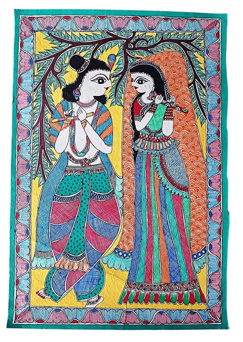 Buy Madhubani Radha Krishna Painting Radha Krishna Madhubani Painting Online By Pratima