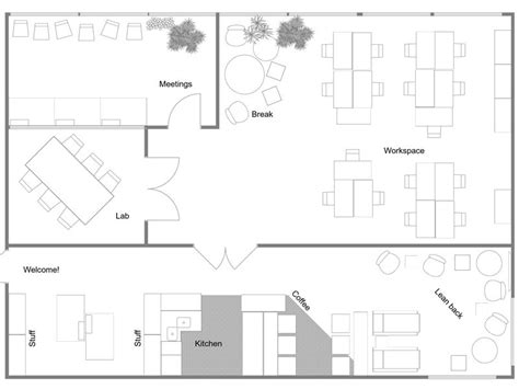Plan Your Office Design With Roomsketcher Office Floor Plan