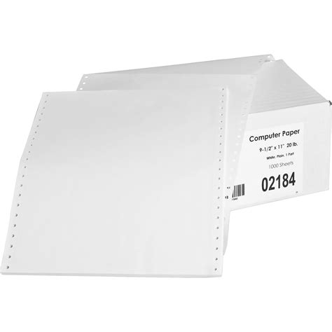 Sparco Continuous Feed Paper 20 Lb Plain 1 Part 9 12x11 White