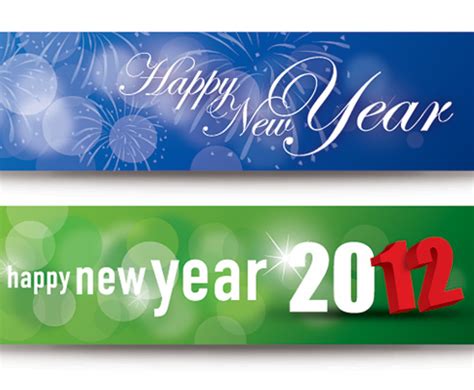 Happy New Year Banners Vector Art And Graphics