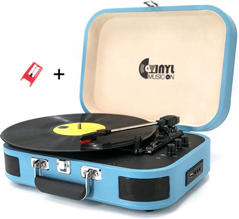 Usb Bluetooth Record Player With Stereo Speakers3 Speed Briefcase