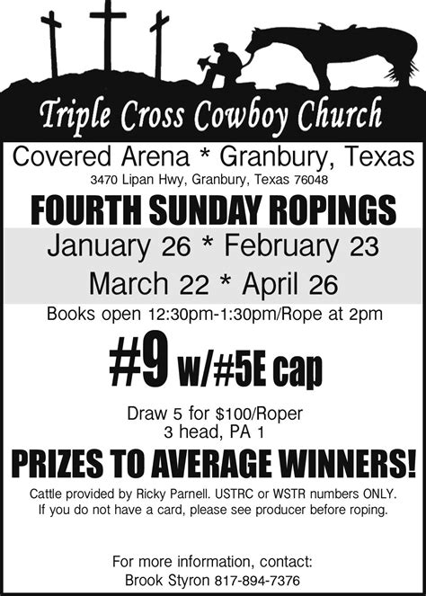 Triple Cross Cowboy Church Of Hood County Triple Cross Cowboy Church