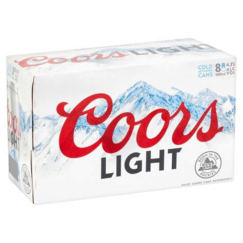 Coors Light Can Pack 8x500ml Centra
