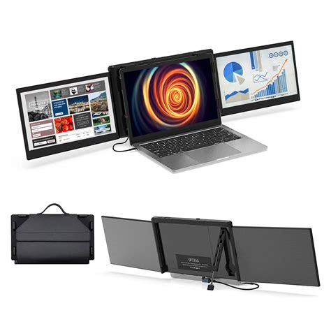 Ofiyaa P2 S Triple Portable Monitor For Laptop No Drive Required