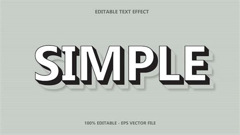 Premium Vector Vector Simple Text Effect Editbale Typography